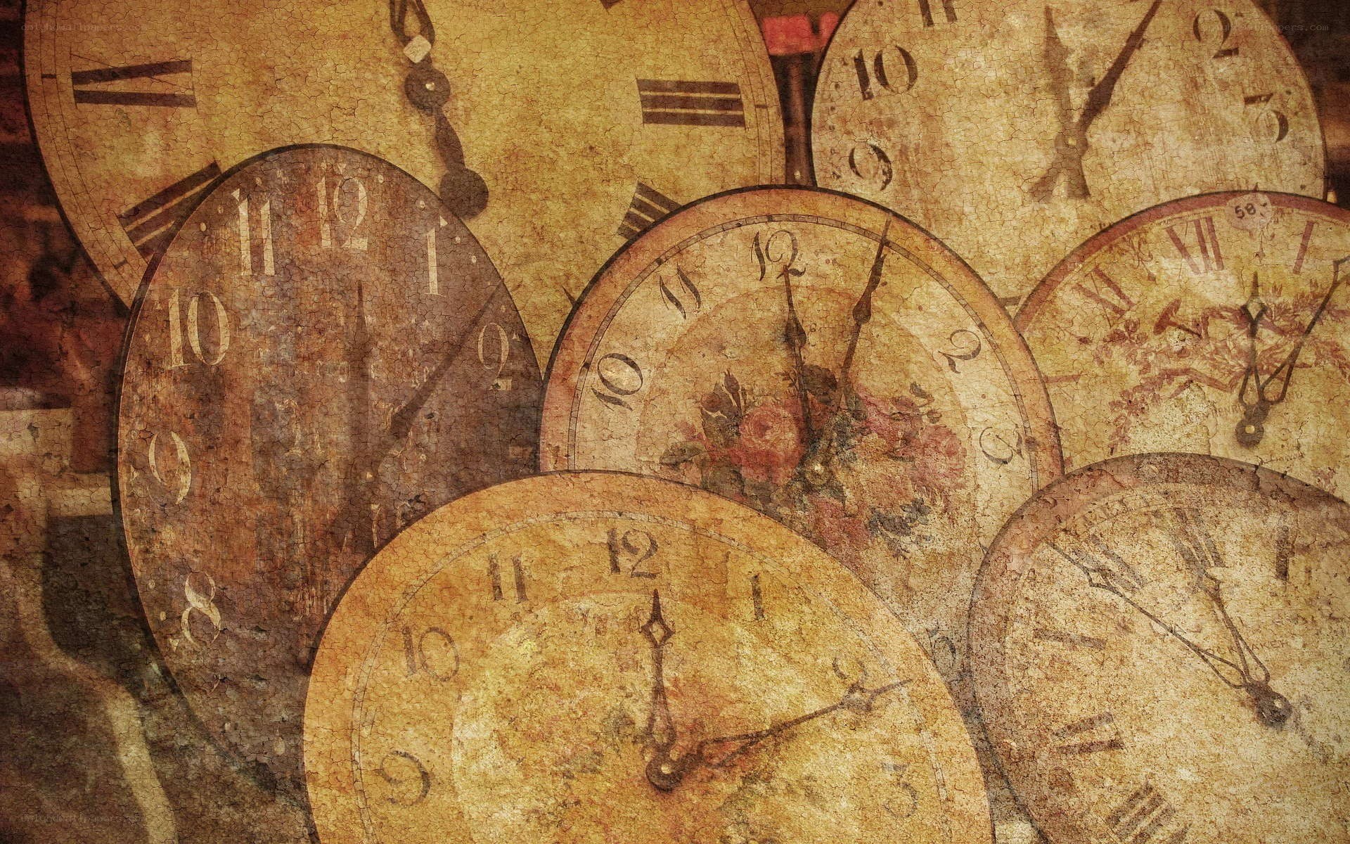 vintage clock collage