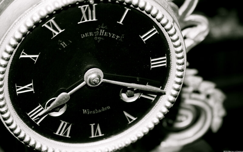 vintage clock face close-up