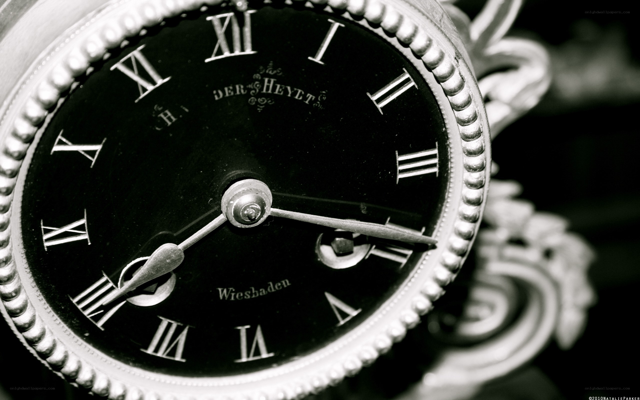 vintage clock face close-up
