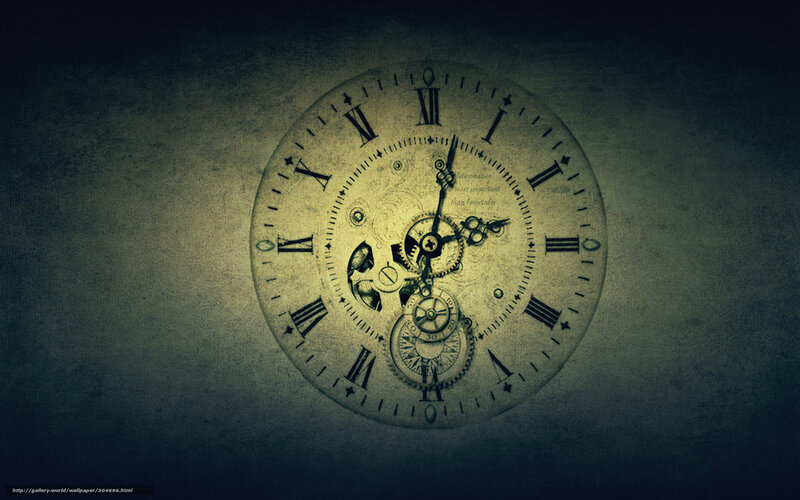 vintage clock face with gears