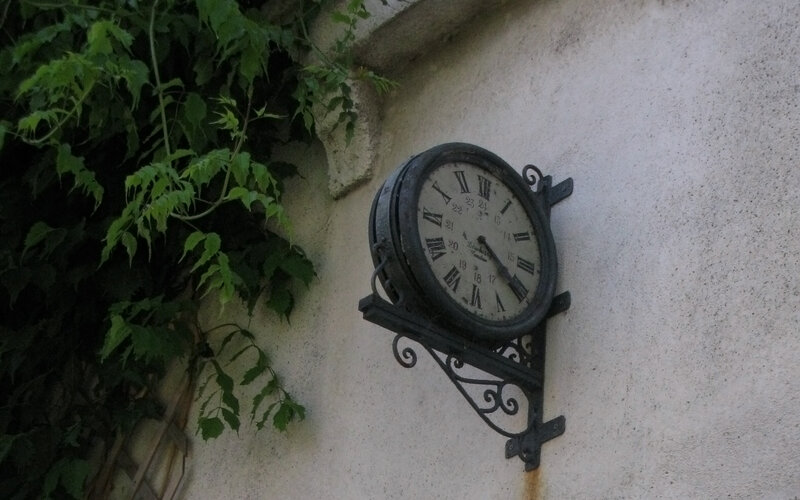 vintage clock on a wall