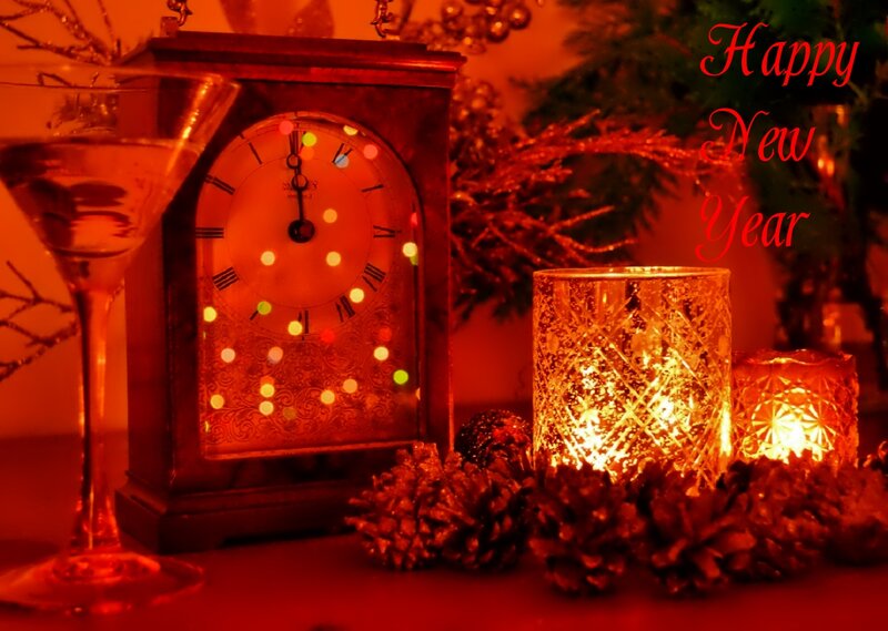 Vintage Clock with Candles