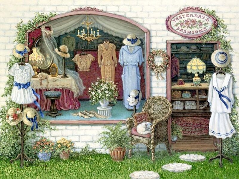 Vintage Clothing Shop — White, Serene