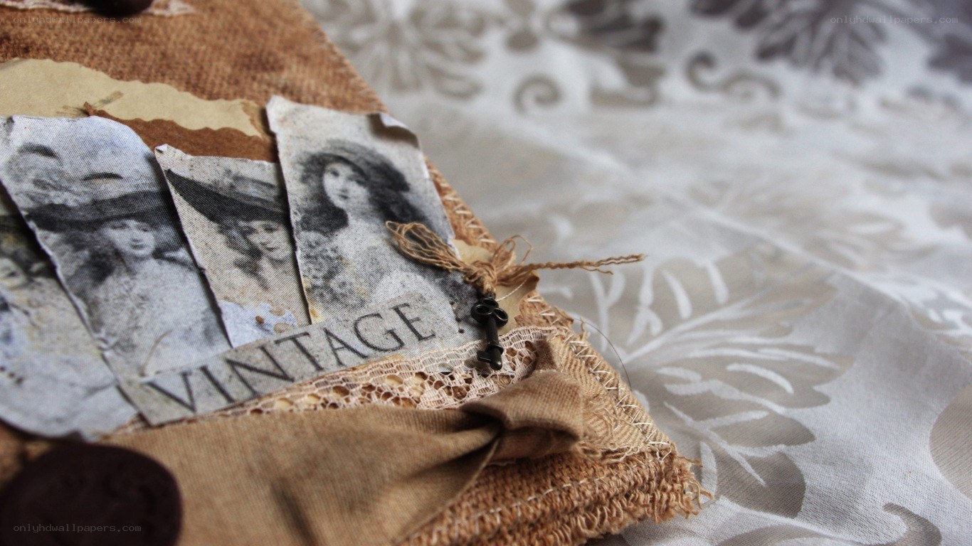 vintage collage with key