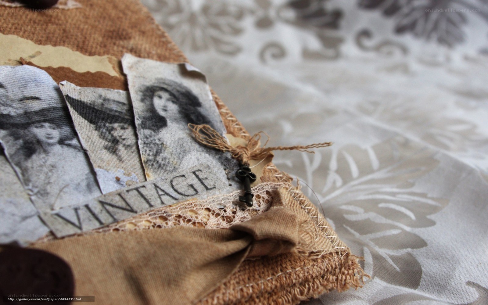 vintage collage with key