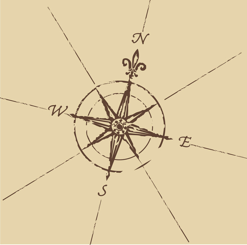 vintage compass rose