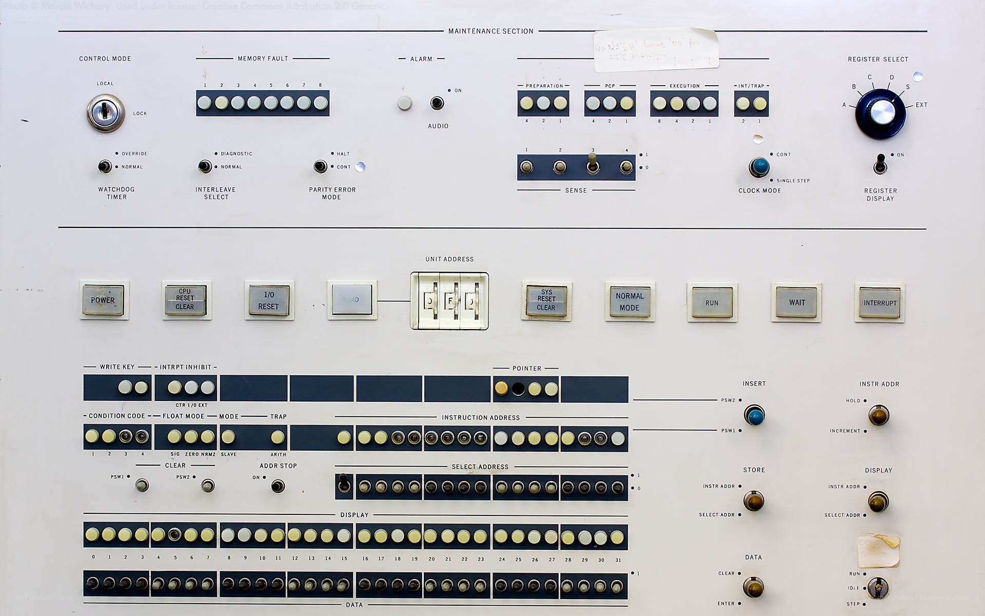 vintage computer control panel