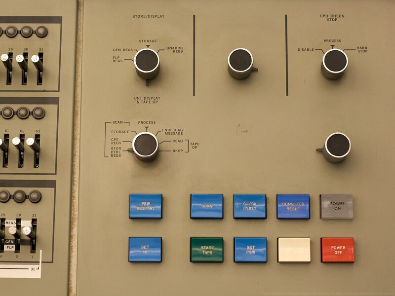 Vintage Computer Control Panel — Beige