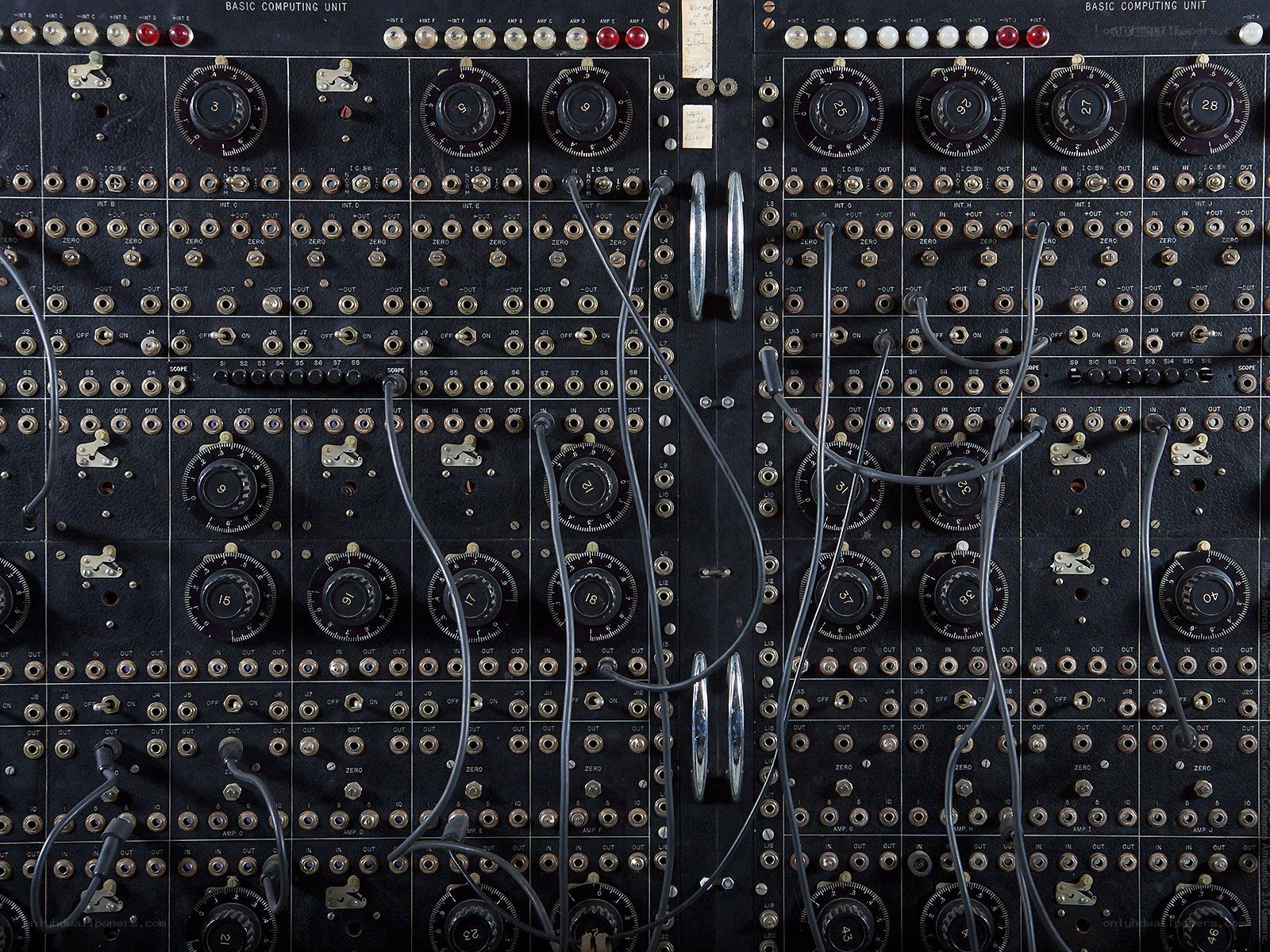 Vintage computer hardware panel