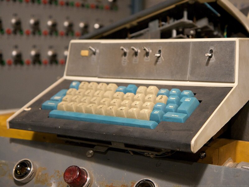 Vintage Computer Keyboard — Blue