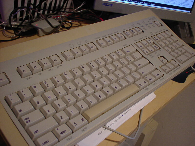 vintage computer keyboard on desk