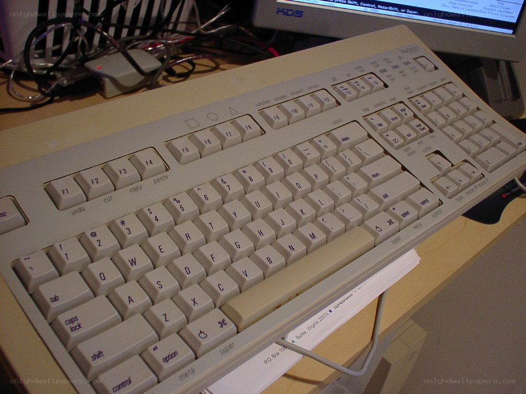 vintage computer keyboard on desk