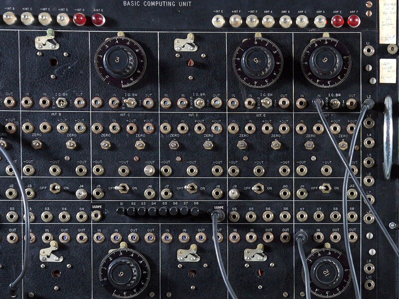 Vintage Computer Panel — Black