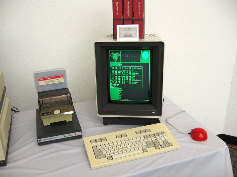 vintage computer setup