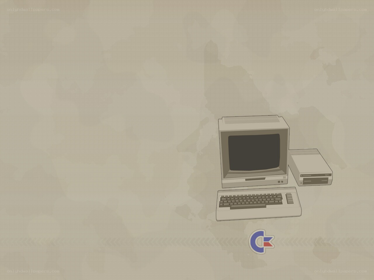 vintage computer setup