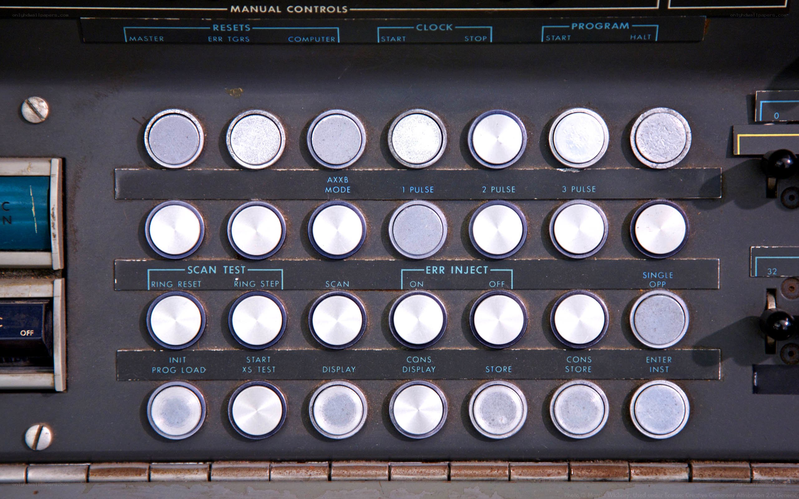 vintage control panel buttons