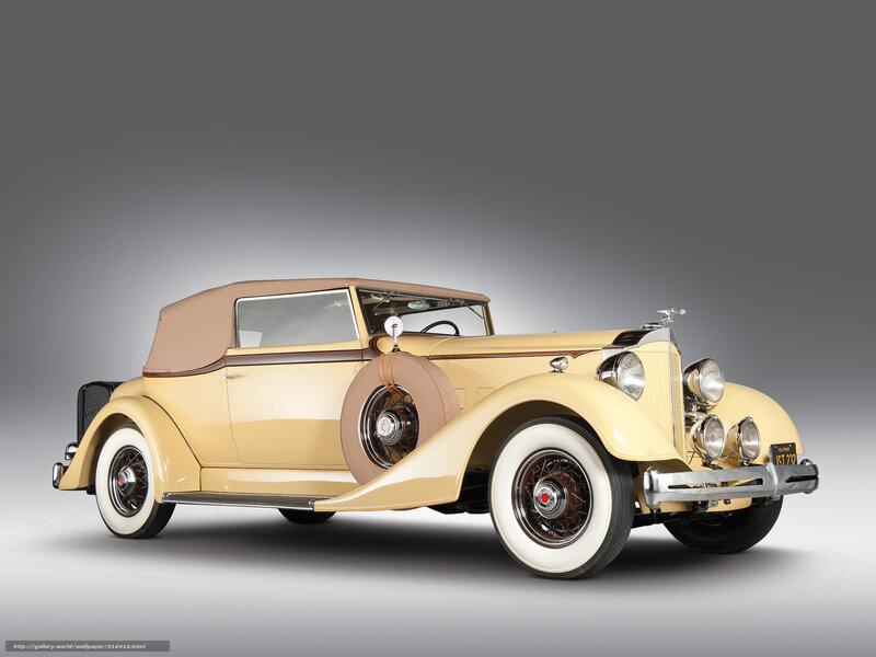 Vintage Convertible Car — Beige, Classic, Photograph