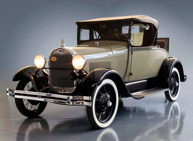 Vintage Convertible Car — Beige