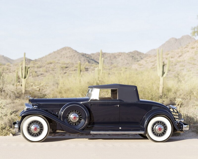 Vintage Convertible Car — Black, Serene, Afternoon