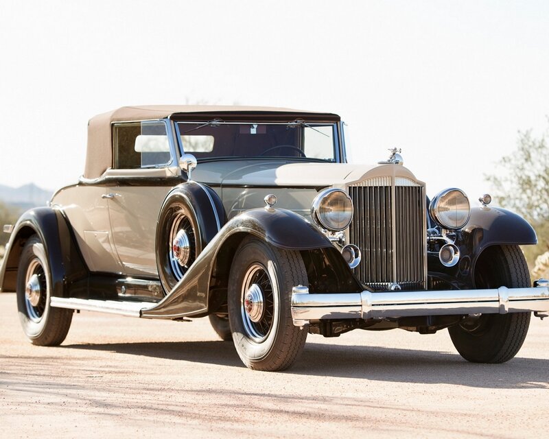 Vintage Convertible Car — Black, Serene