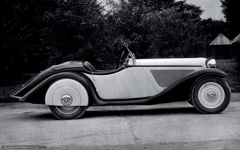 Vintage Convertible Car — Black