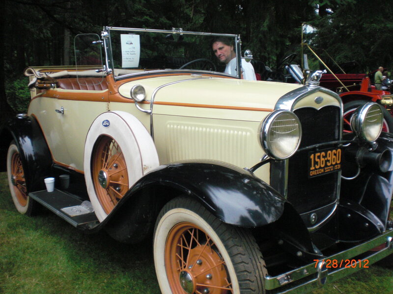 Vintage Convertible Car — Cream, Calm, Afternoon