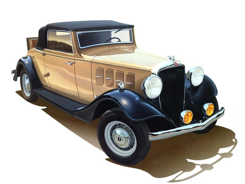 Vintage Convertible Car — Gold