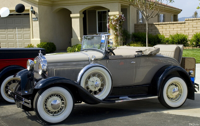Vintage Convertible Car — Gray, Calm, Afternoon