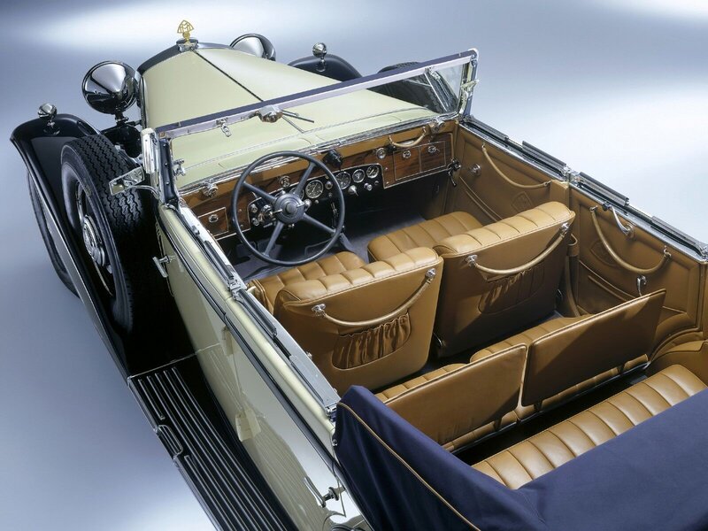 Vintage Convertible Car — Tan, Classic