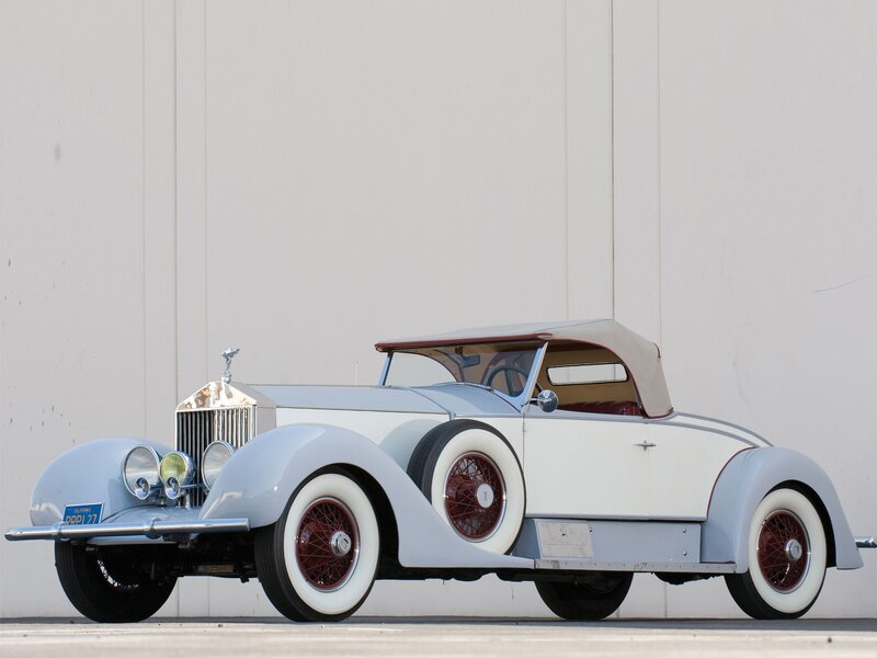 Vintage Convertible Car — White, Calm, Photograph