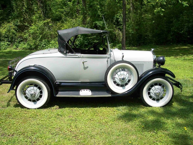 Vintage Convertible Car — White