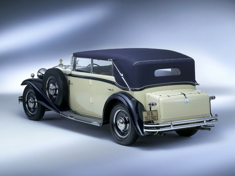 vintage cream and black car