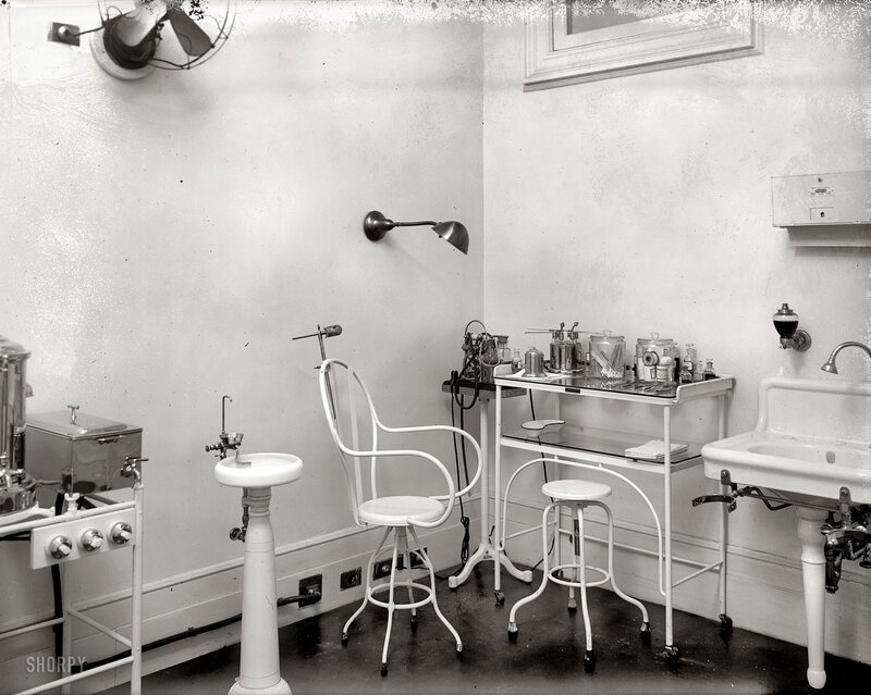 Vintage dental office interior