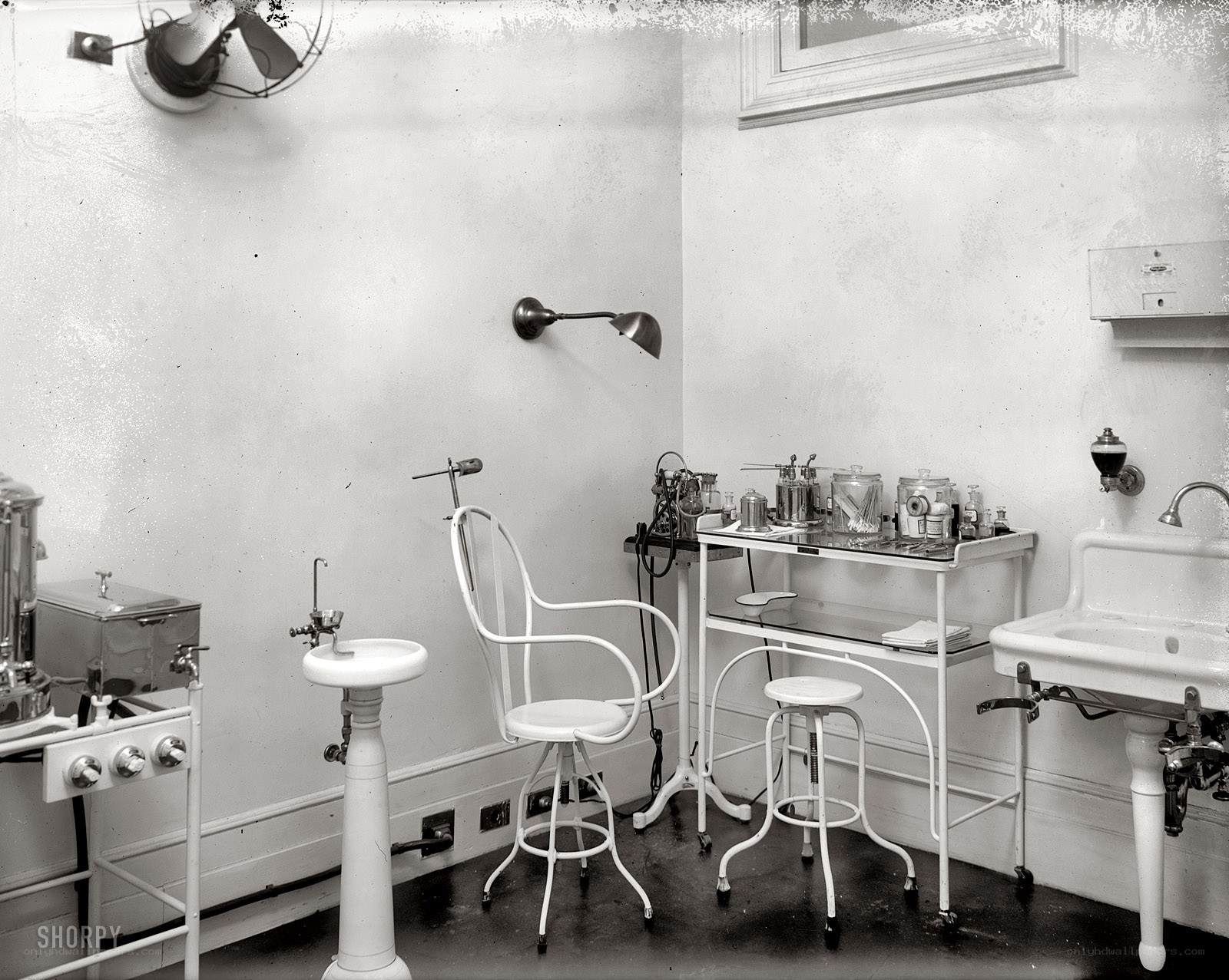 Vintage dental office interior