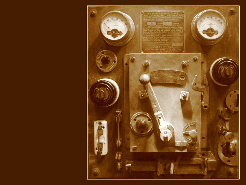 vintage electrical control panel