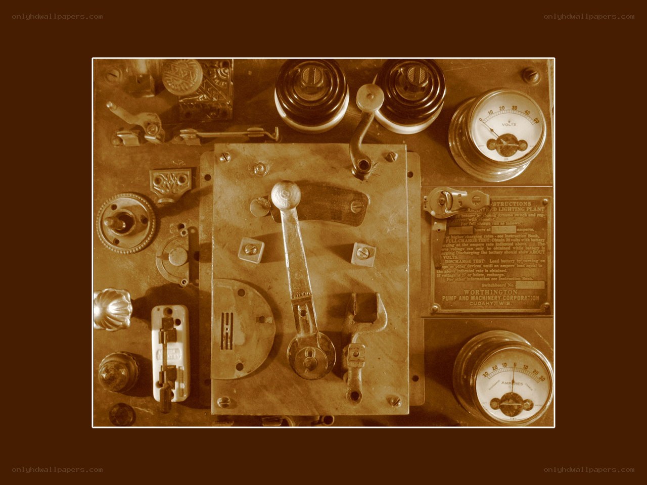 vintage electrical control panel