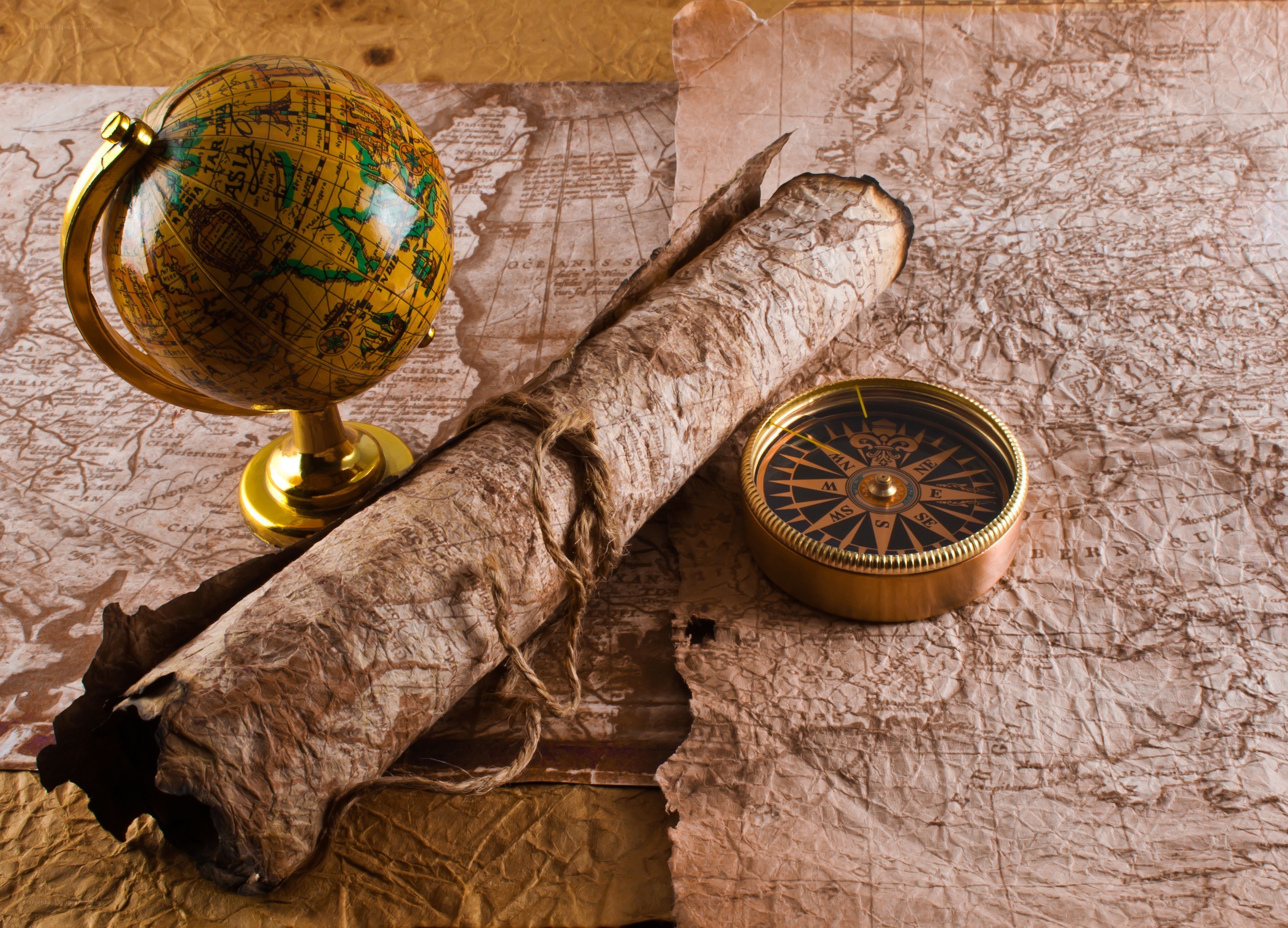 Vintage exploration artifacts