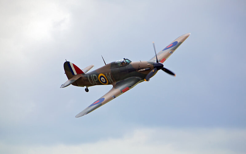 Vintage Fighter Plane — Gray