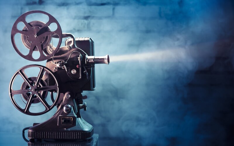 Vintage Film Projector — Blue