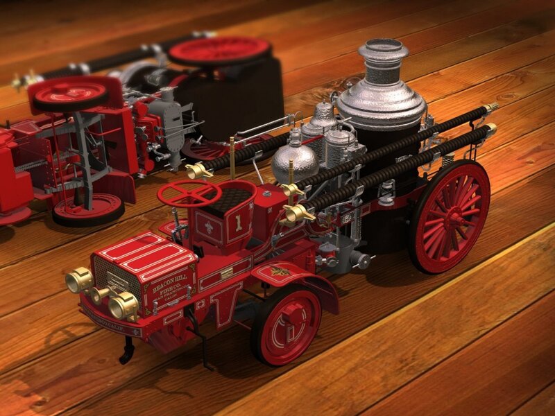 Vintage Fire Engine — Red