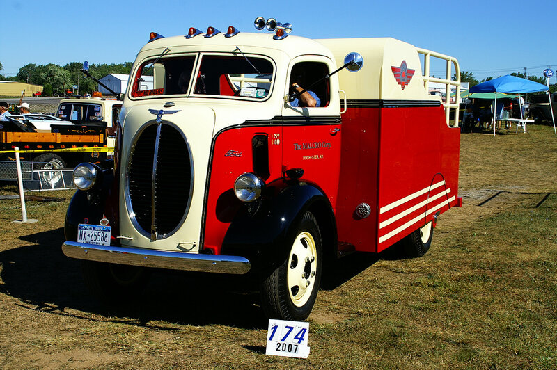 vintage fire truck at show