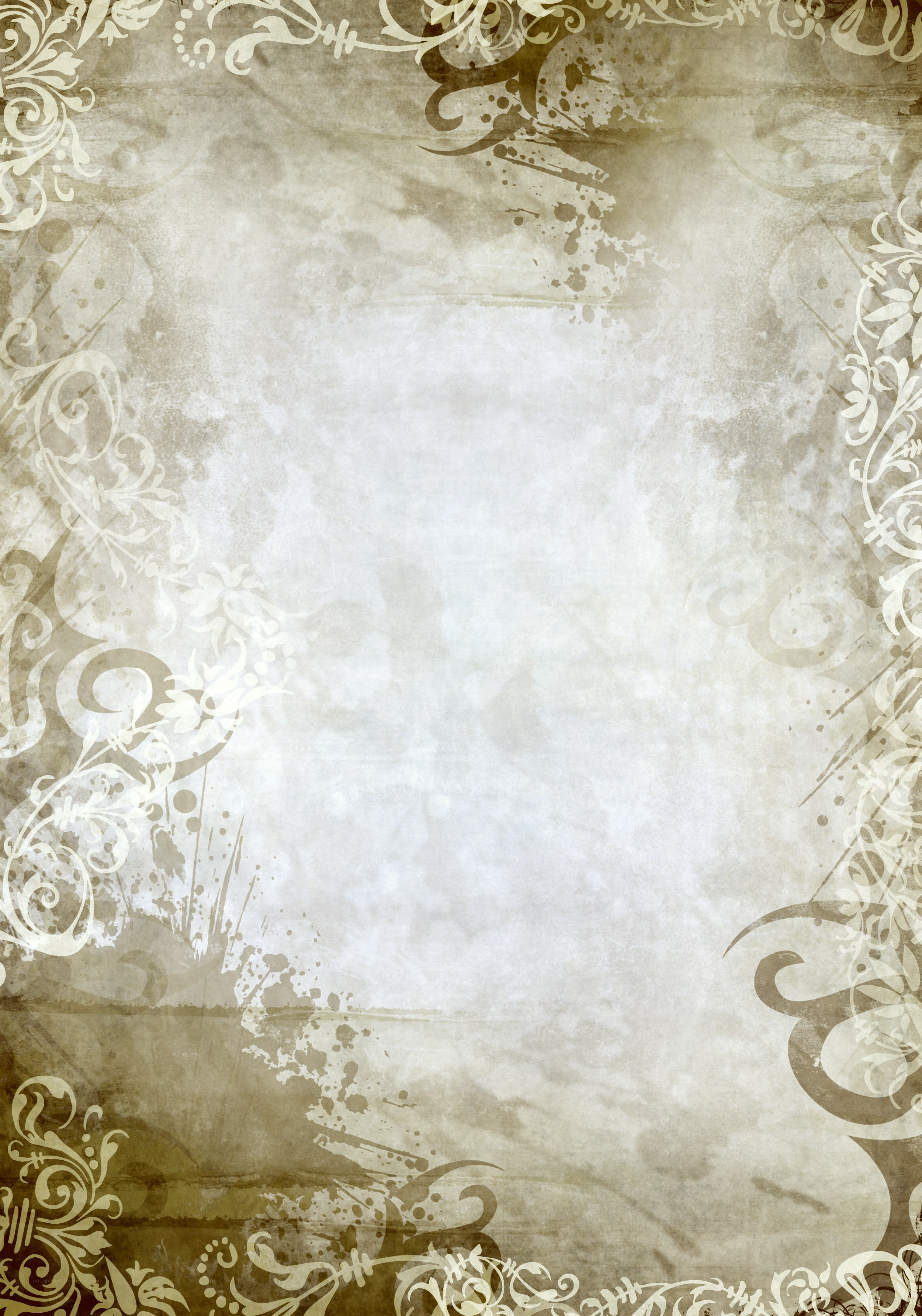 vintage floral border background