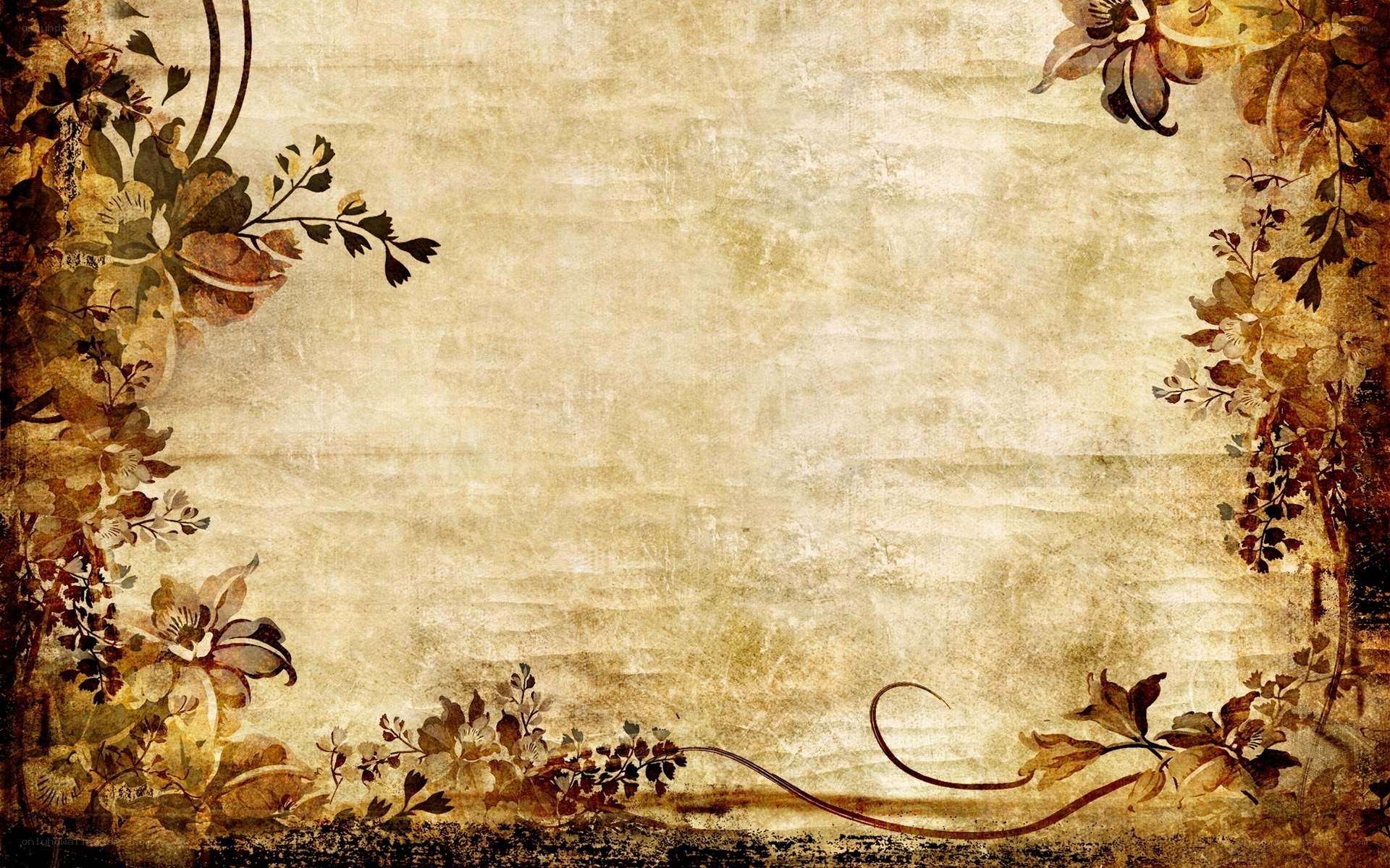 vintage floral border background