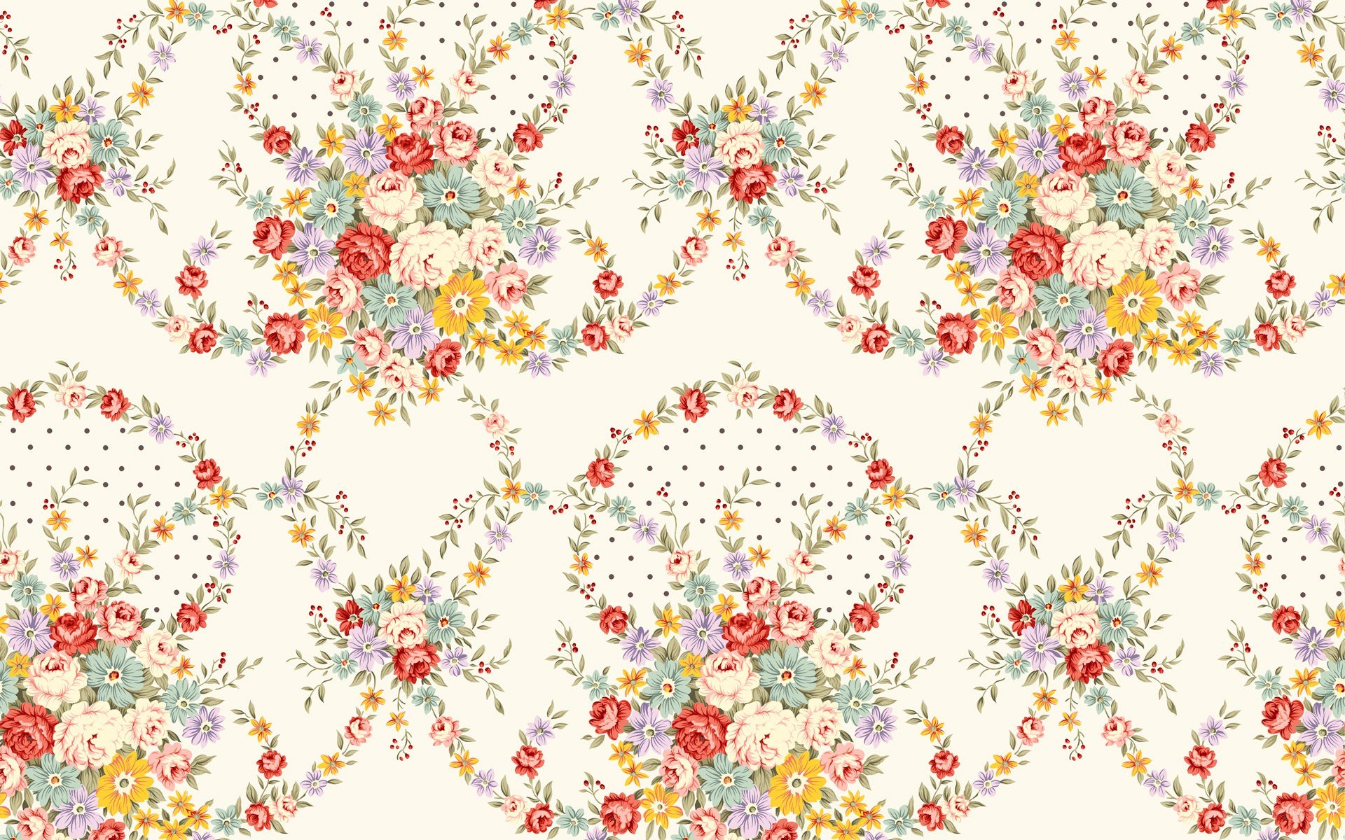 vintage floral pattern wallpaper