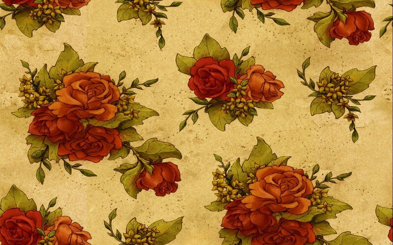 vintage floral pattern with roses