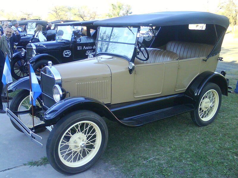 Vintage Ford car at a show