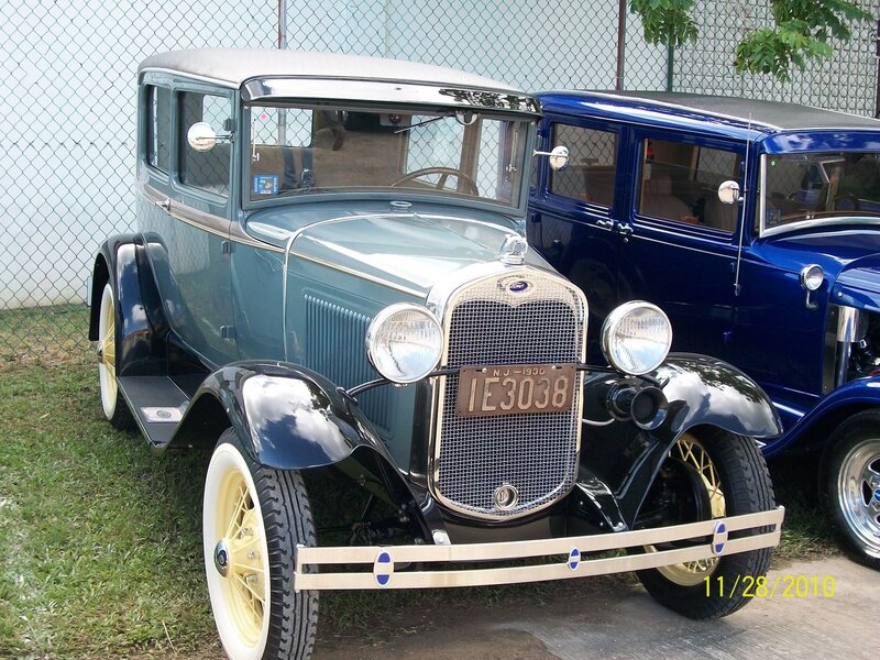 Vintage Ford cars at a show