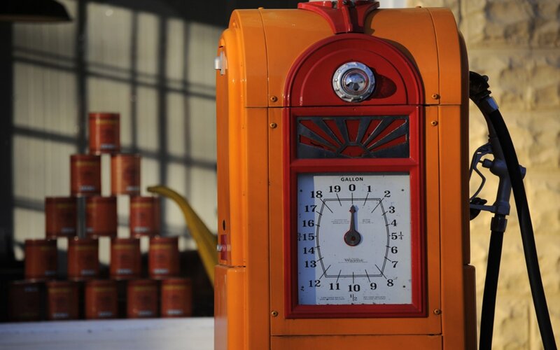 vintage gas pump display