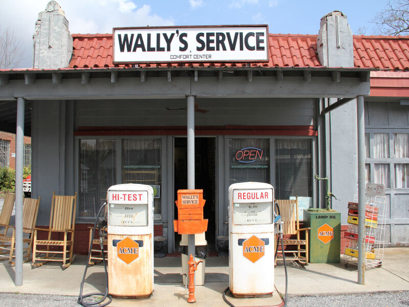 Vintage Gas Pumps — White