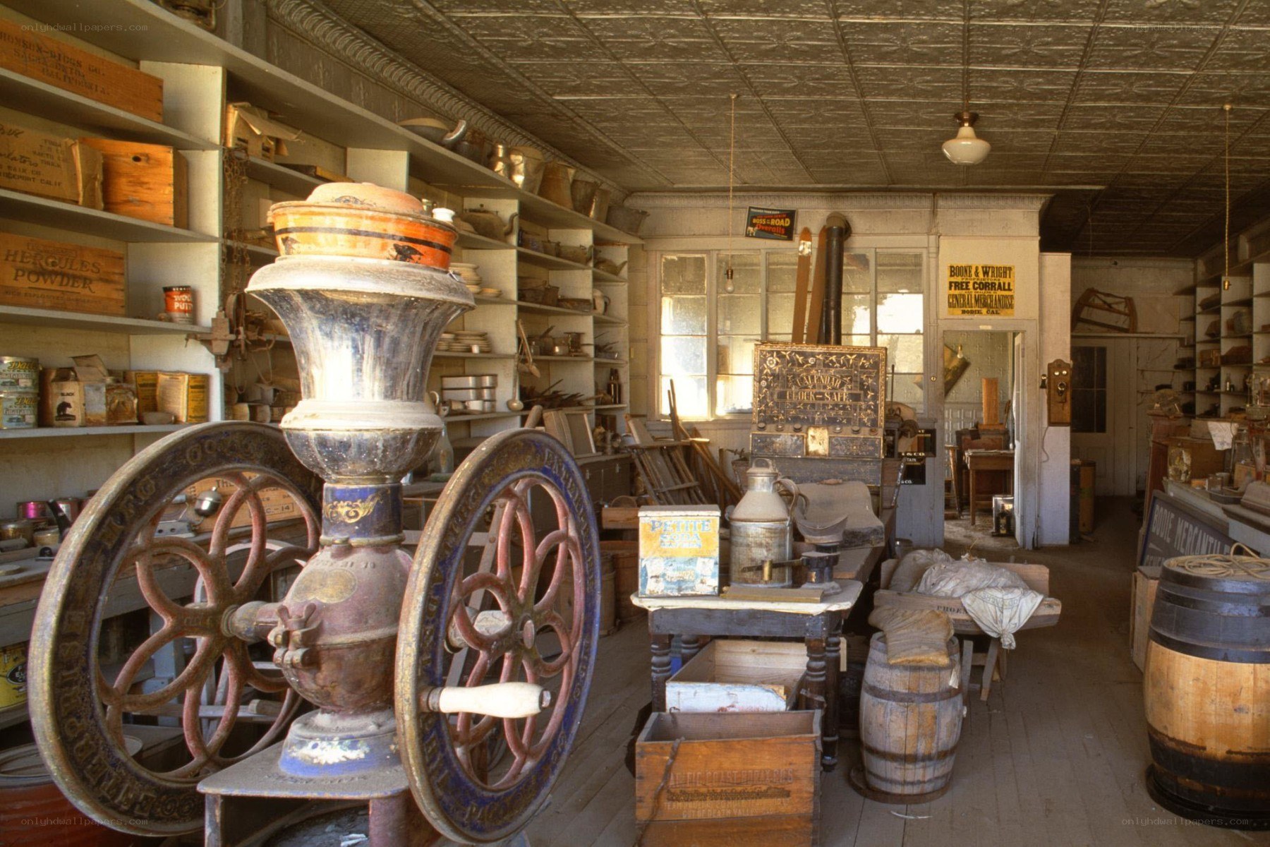 Vintage general store interior